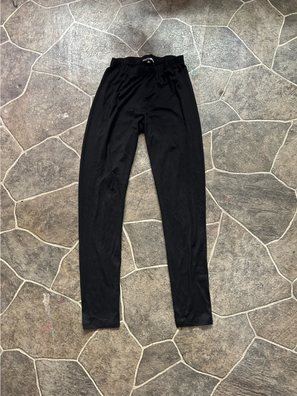 Fashion Nova Black Ruffled Waistband Leggings